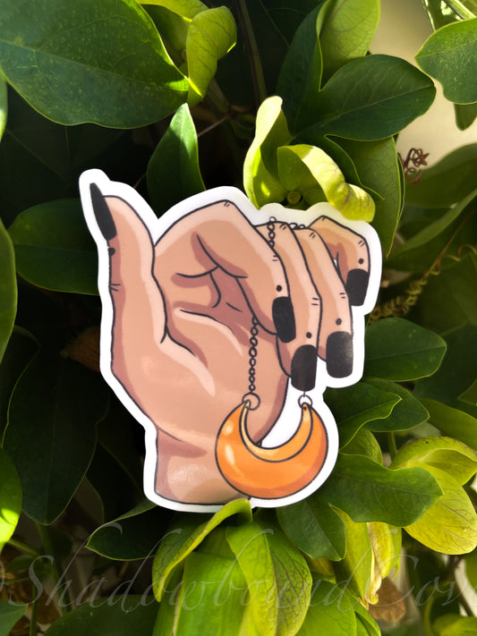 Magical Hand with Moon - Waterproof vinyl sticker/decal