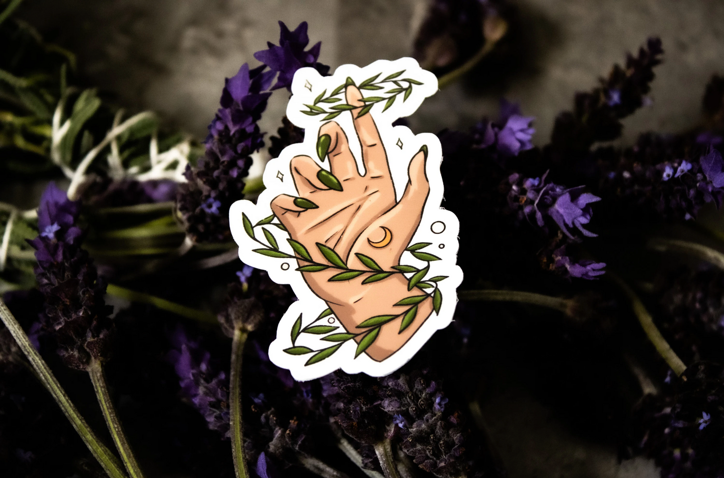 Mystical Hand with Vines - Waterproof vinyl sticker/decal - Shadowbound Coven