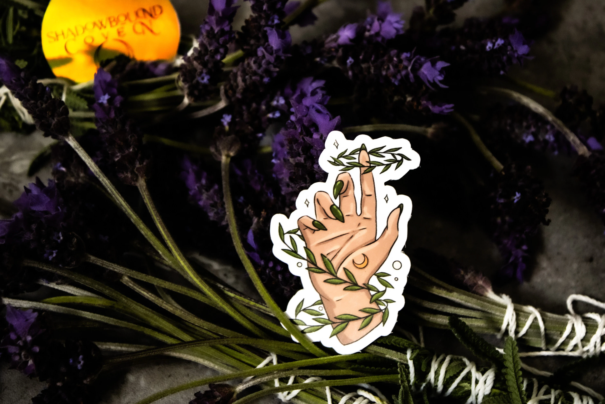 Mystical Hand with Vines - Waterproof vinyl sticker/decal - Shadowbound Coven