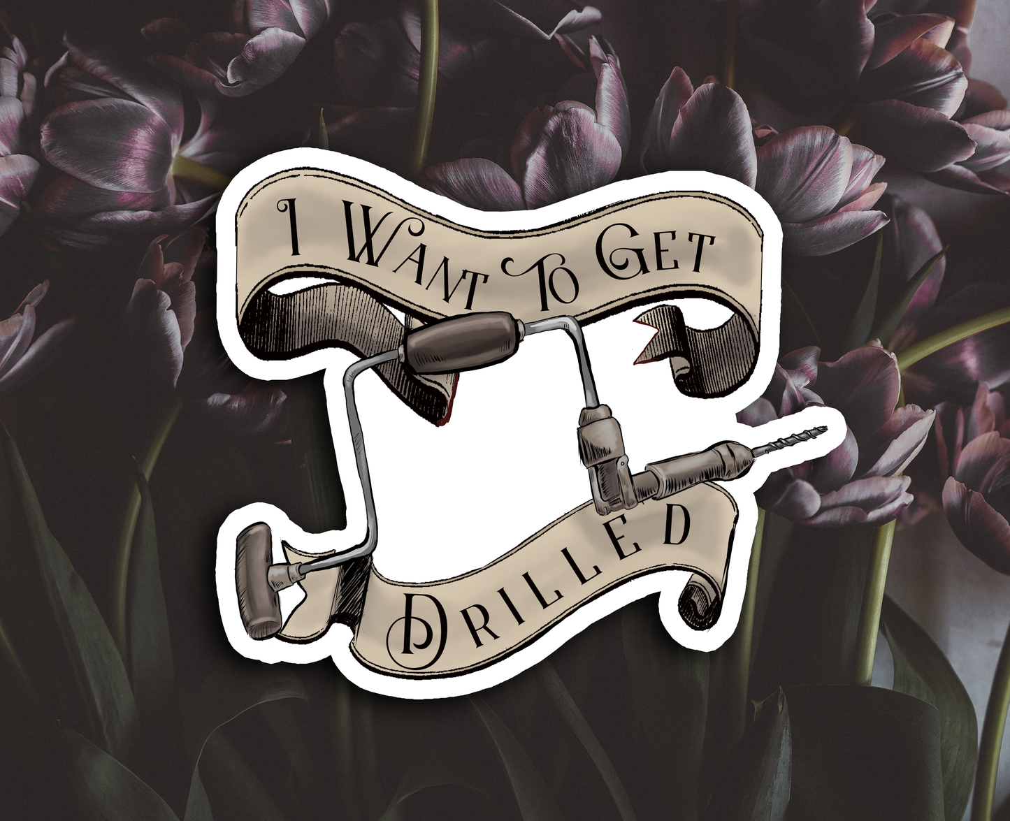 I Want to Get Drilled- Sticker